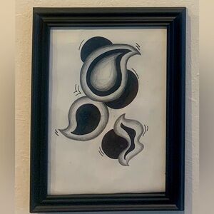 Abstract Black and Gray Art Print